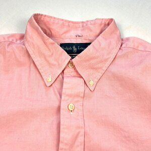 Ralph Lauren Classic Fit Mens Shirt Button Flesh Pony Long Sleeve 17 1/2 34/35